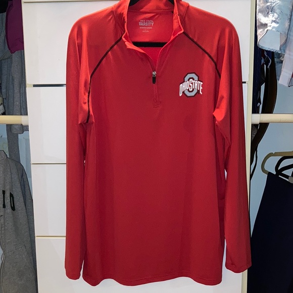 Ohio State red 1/4 zip long sleeve size L - Picture 1 of 10
